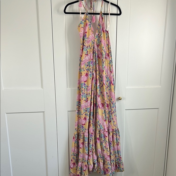 Raga Bagulaa Drawstring Halter Maxi Dress | Medium - Picture 3 of 6